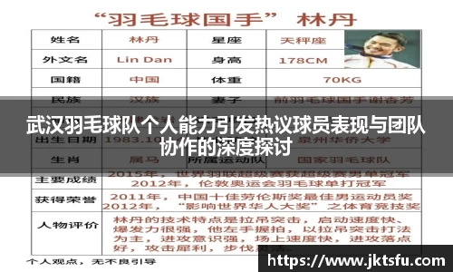 武汉羽毛球队个人能力引发热议球员表现与团队协作的深度探讨